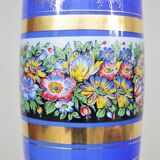 Hand-decorated glass vase