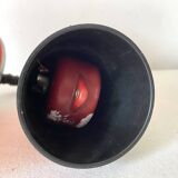 Suspension extensible en opaline et chrome, années 70