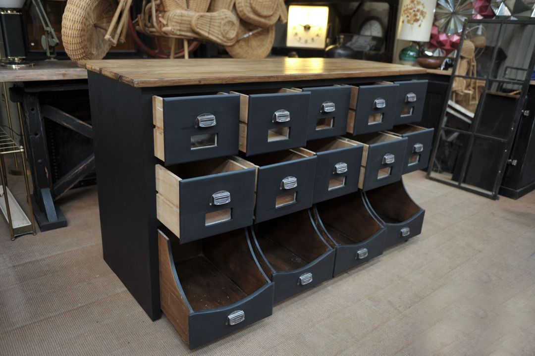 Commercial furniture in fir with drawers 1930