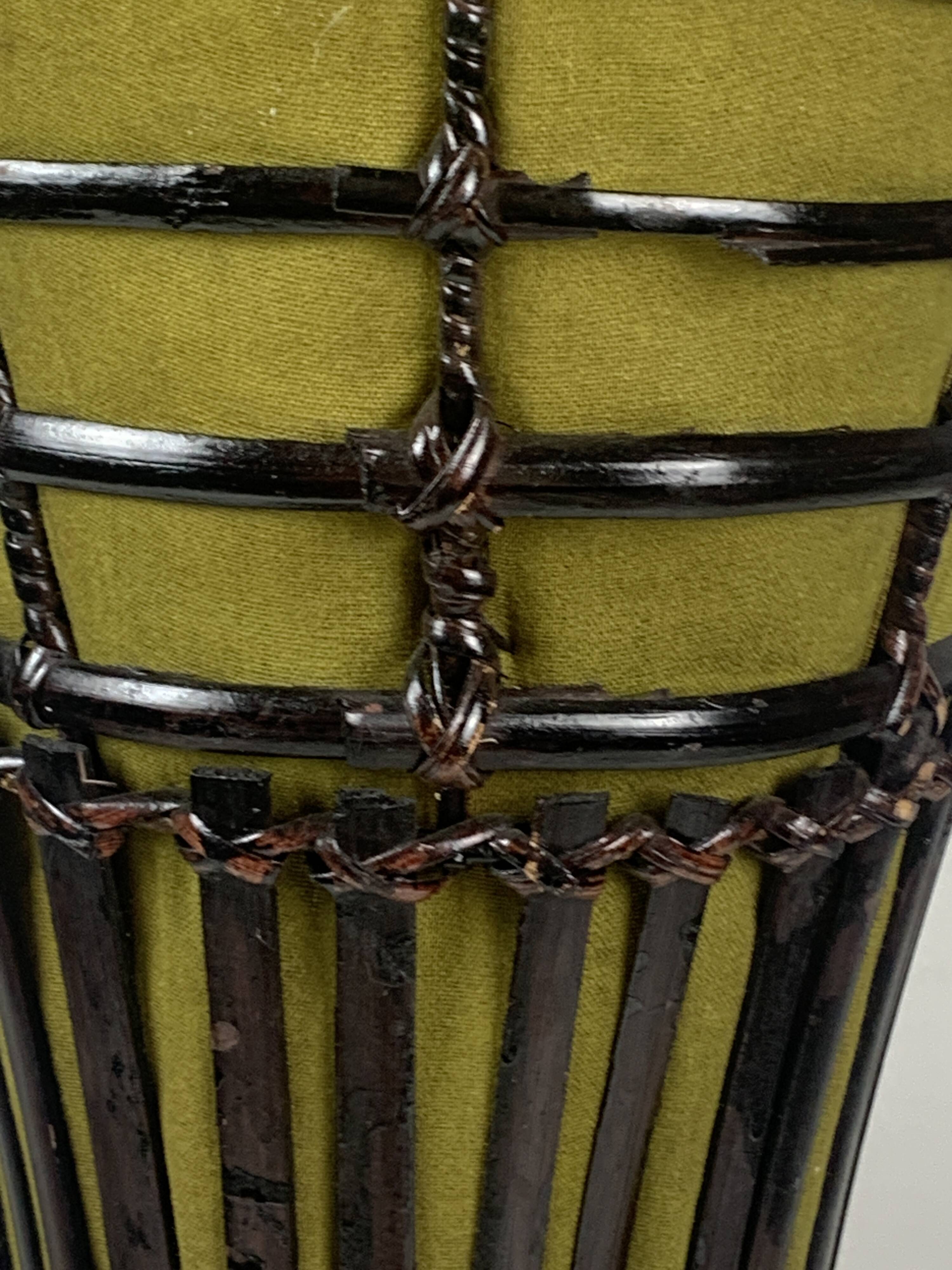 Bamboo and fabric floor lamp