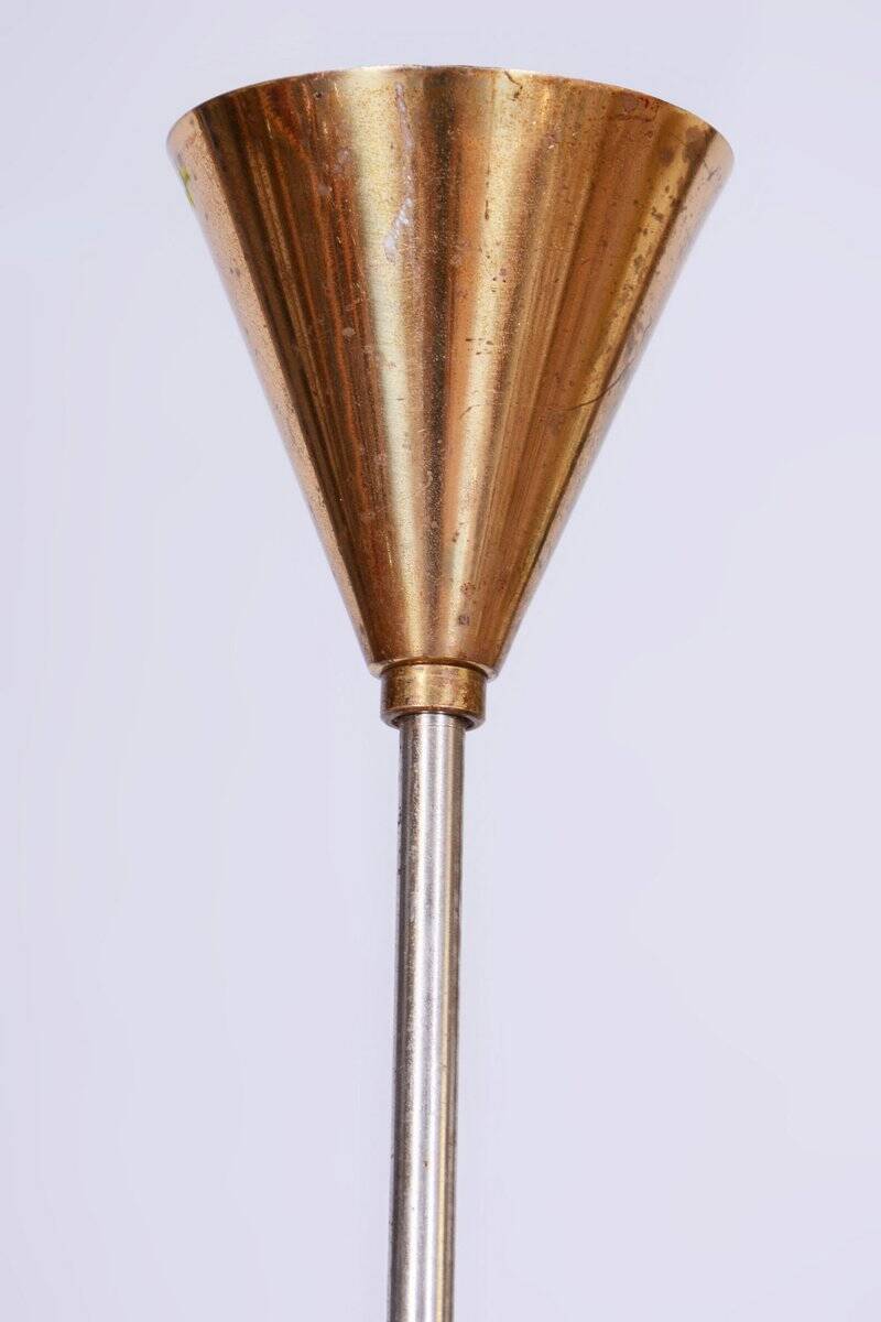 Mid-Century Modern Pendant Light in Brass by Kamenický Šenov, Czech, 1960s