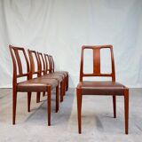 Ensemble de 6 chaises à manger danoise vintage