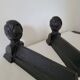 Pair of anthropomorphic cast iron chenets