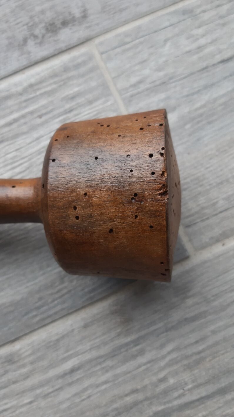 Wooden mortar and pestle