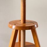 Vintage Solid Beech Screw Stool