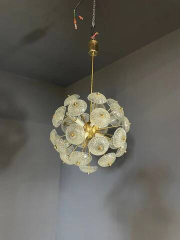 Dandelion chandelier, Kamenický Šenov, 1970s, price per piece