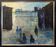 Mid-Century Modern Swedish "City Dream" Vintage Oil Painting, Framed