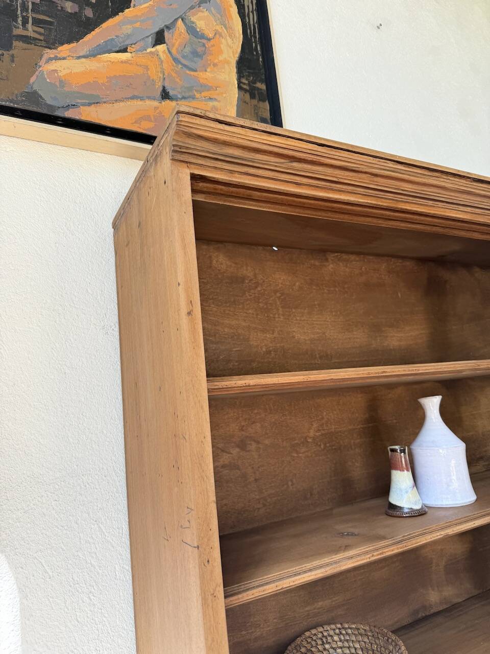 Enfilade vitrée en chêne, années 50