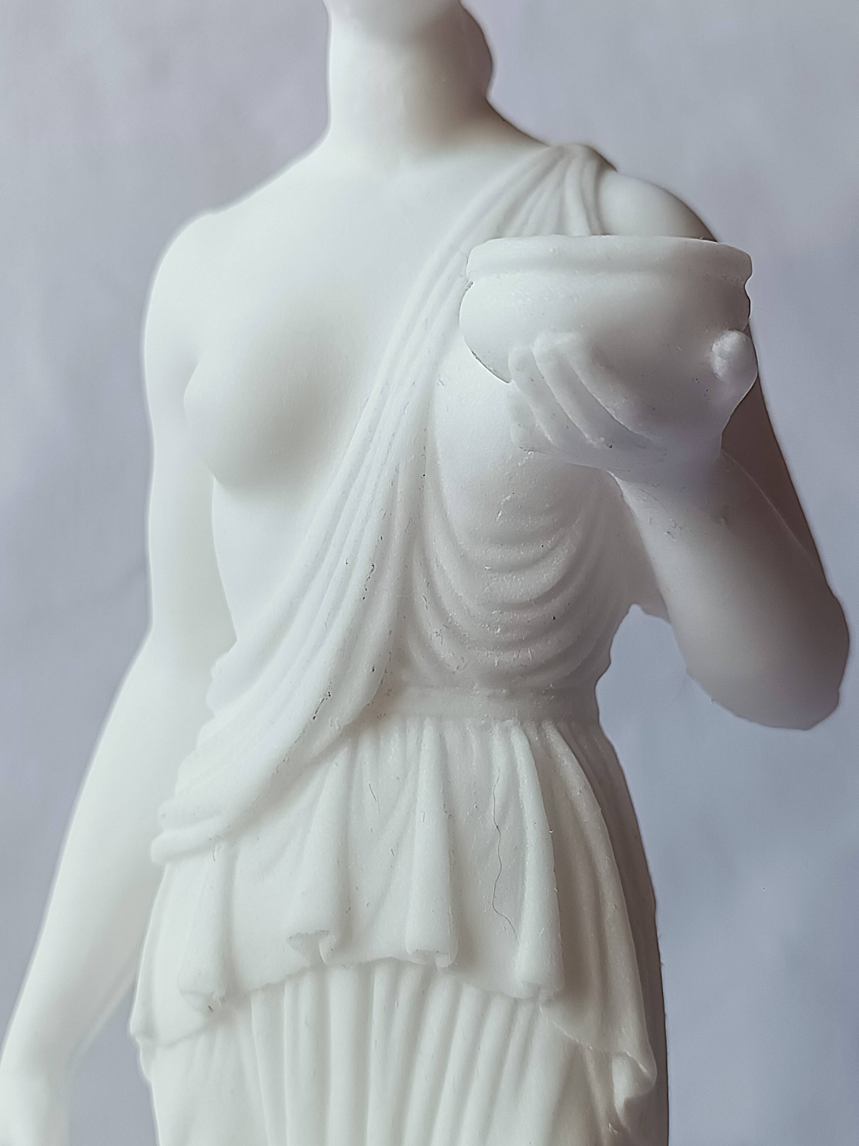 Statue sculpture Greek goddess Hebe marble