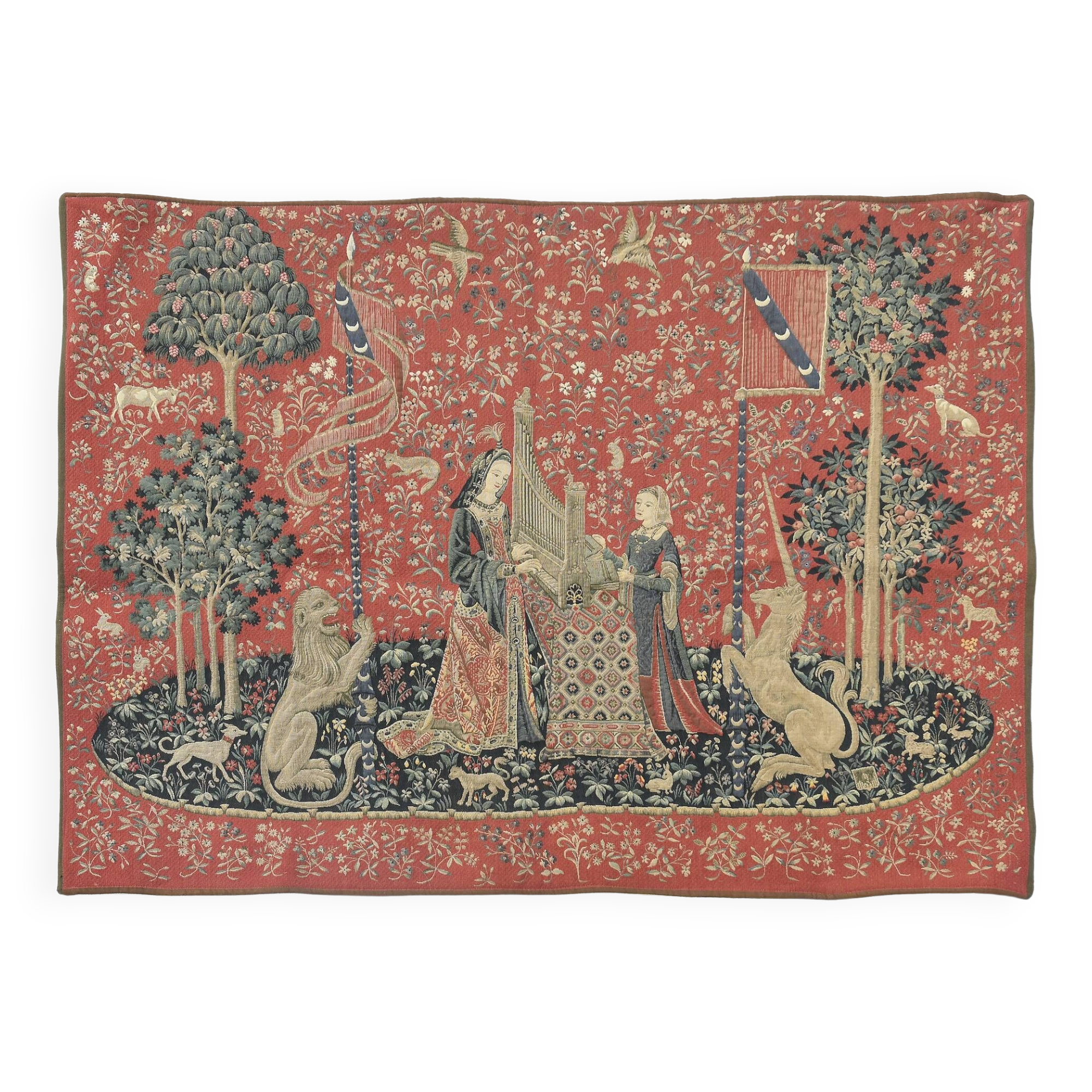 Halluin tapestry “The Lady at the Organ”