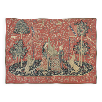 Halluin tapestry “The Lady at the Organ”