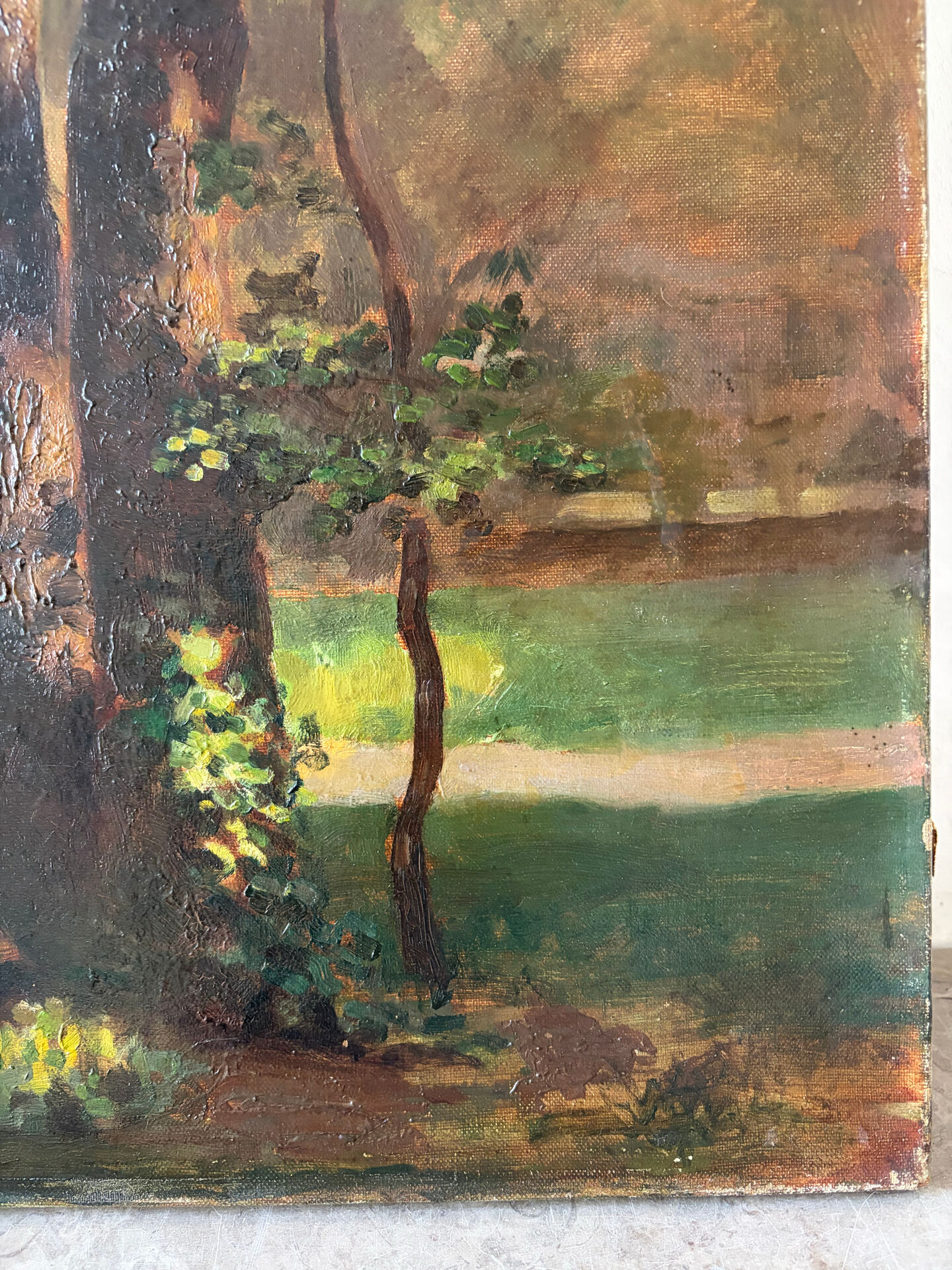 Lumière en Sous‑Bois, huile sur toile