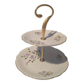 Vintage cake stand in Berry porcelain (CNP) - Violet decoration