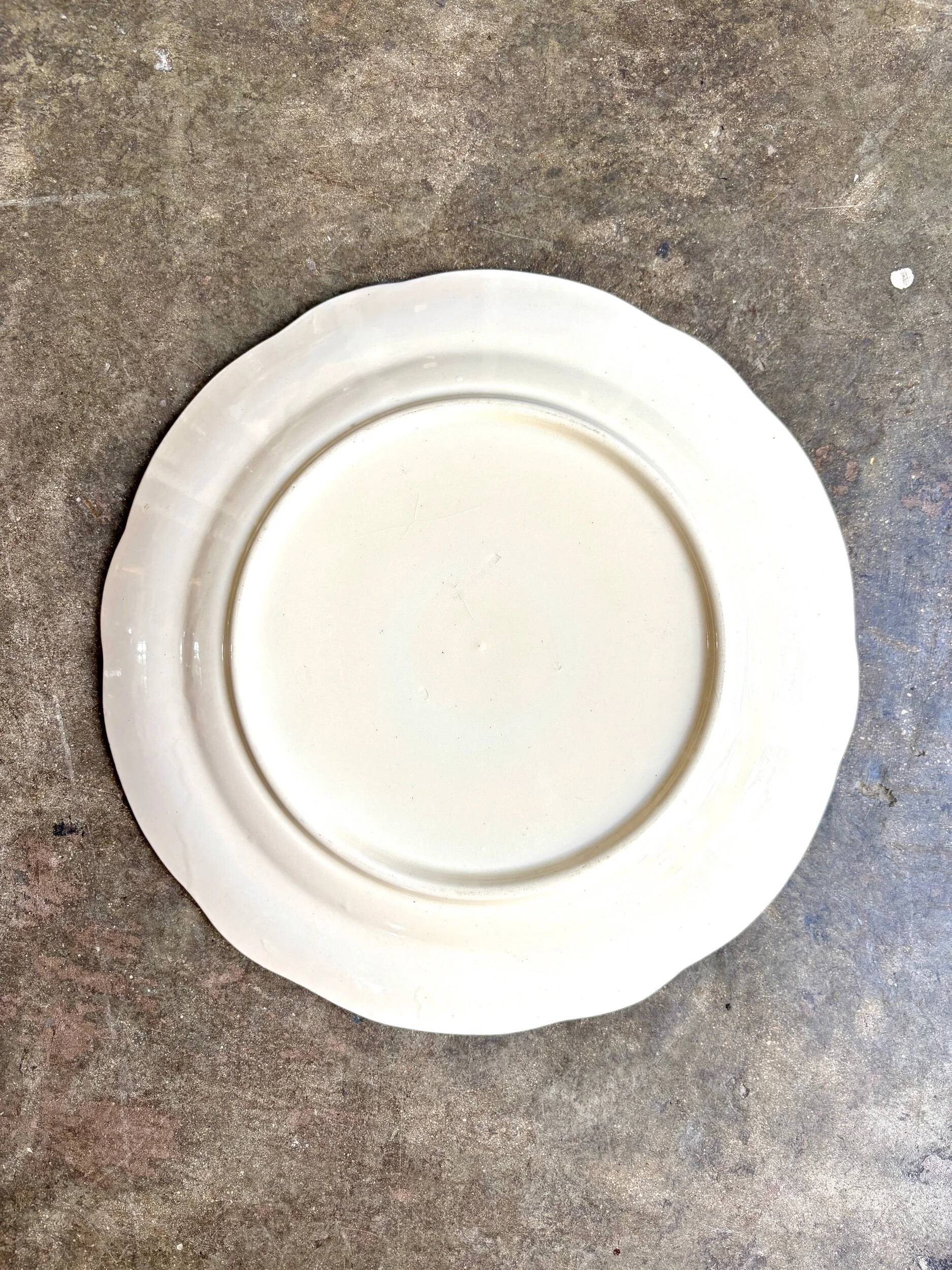 Longchamp round dish in blue iron clay, “Burgundy” service