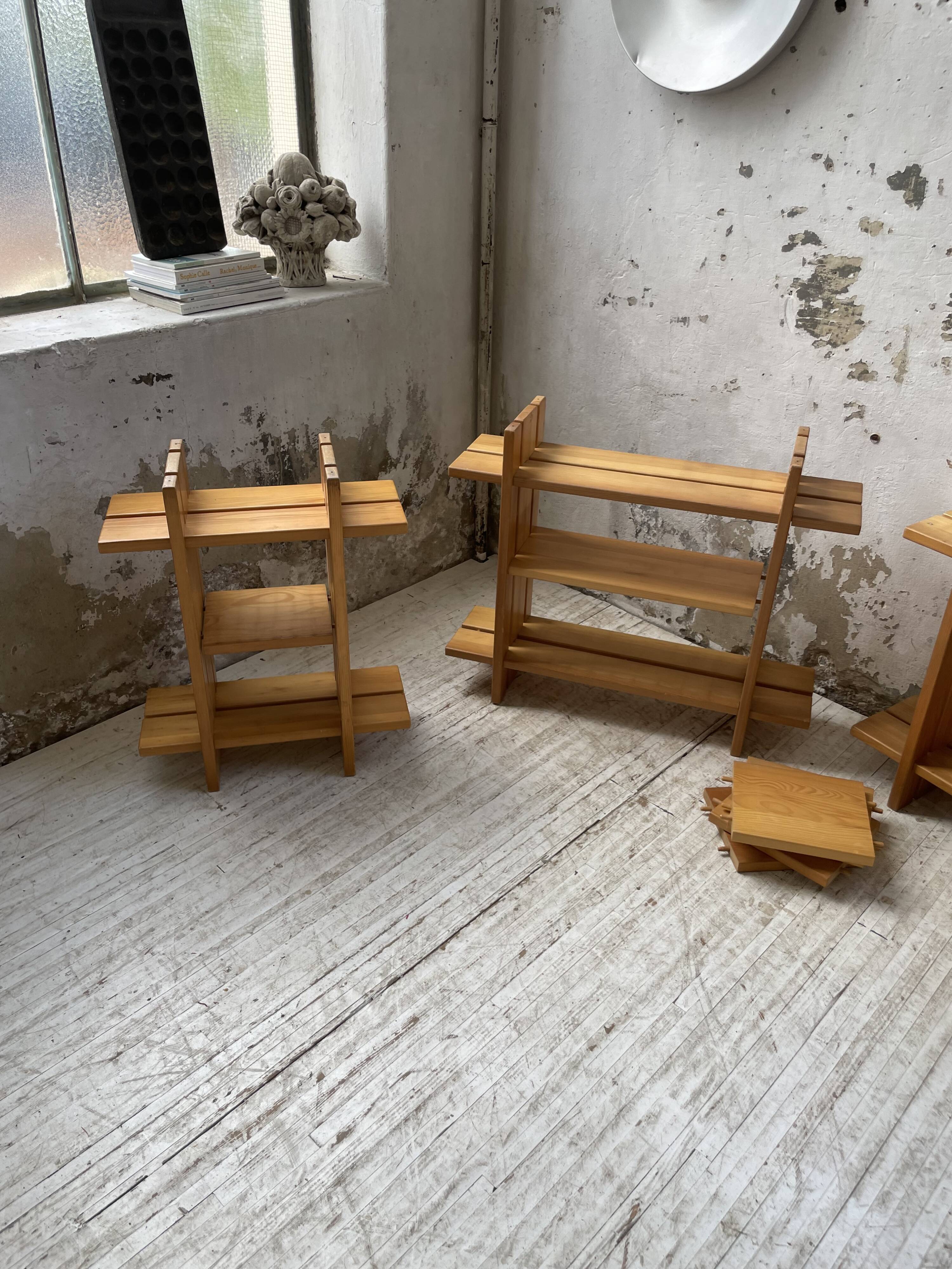 4 solid elm shelves Maison Regain