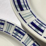 St Amand cup and ramekin blue stripes