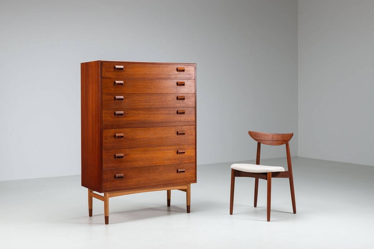Commode Borge Mogensen en teck Soborg Mobelfabrik Danemark 1960
