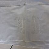 Old cotton with monogram sheet 15 cm