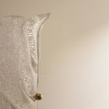 Large Mid-Century Eight-Arm Brass and Ice Glass Chandelier by Carl Fagerlund, 1960s