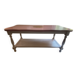 Table basse vintage rustique - rose