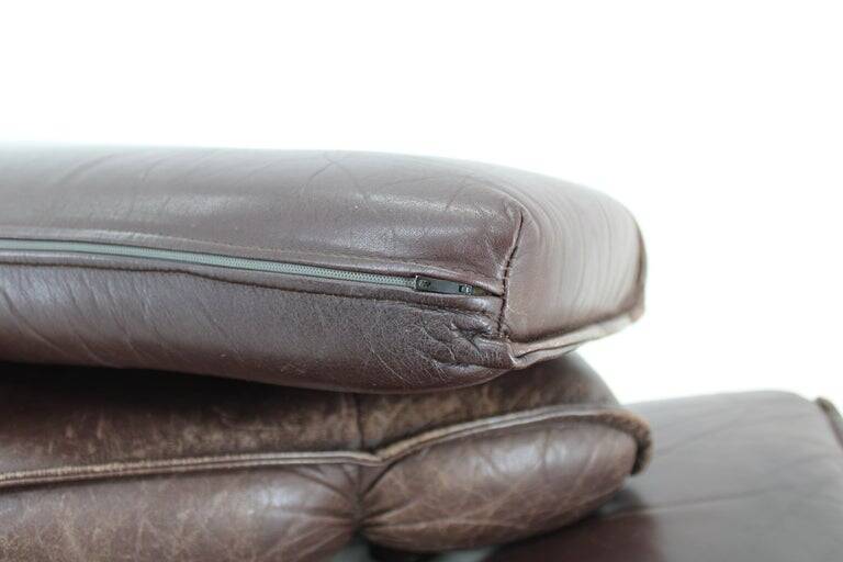 1970s Brown Leather armchair, Denmark