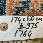 Vintage Kamseh Rug 190x137 cm, medium, Tribal oriental Carpet truly Shabby Chic