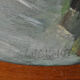 Set of 3 dishes 19th century terracotta painting 1895 boat lily lily swan
