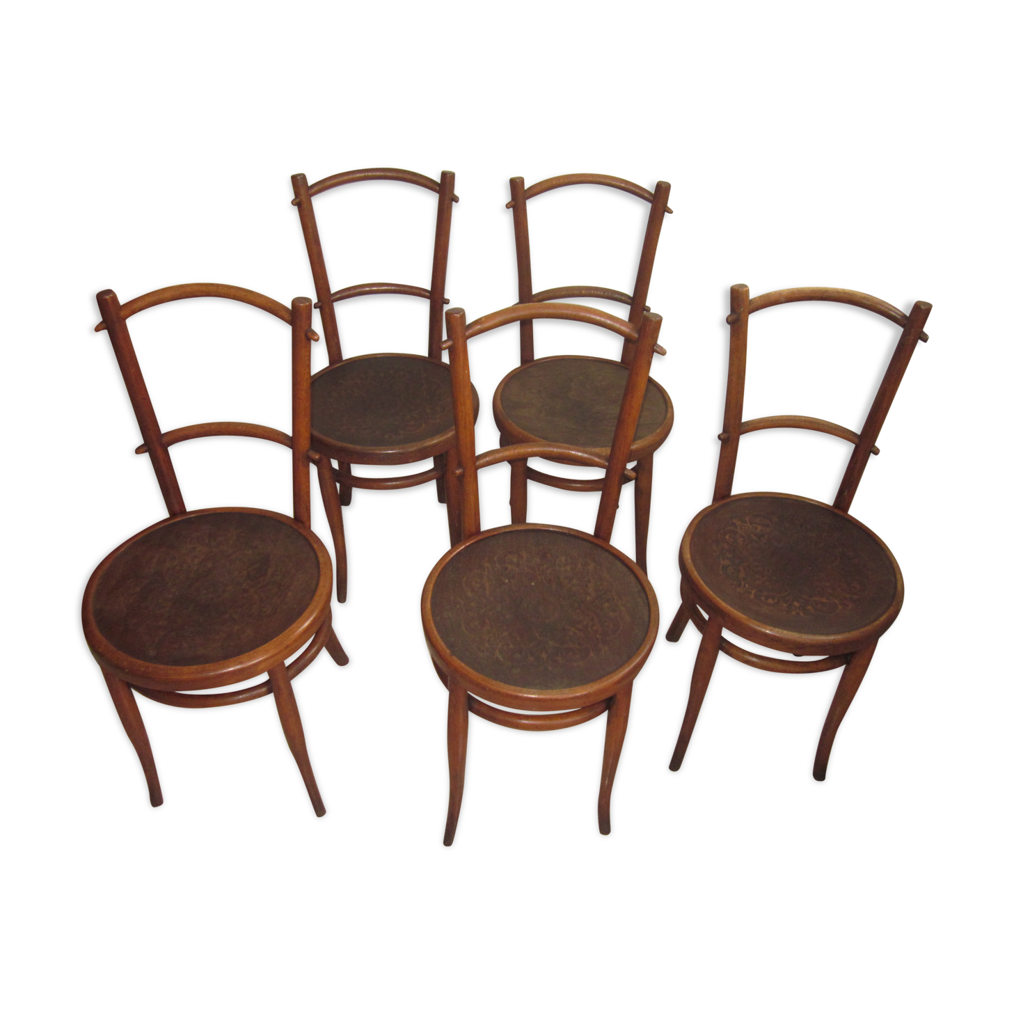 Set of 5 bistro chairs from the 30s