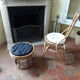 Pouf vintage en rotin