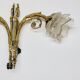 2 19th Century Gilt Bronze Wall Sconces with Molded Glass Globes in the Shape of