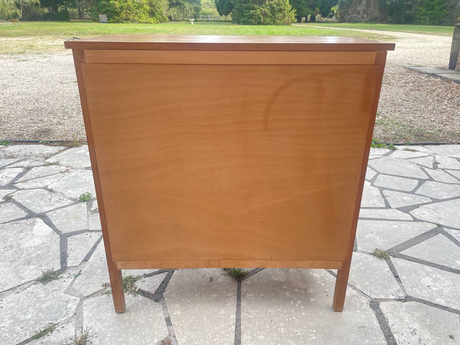 Vintage chest of drawers with compass feet
