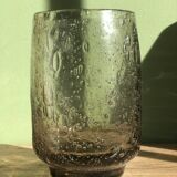 Lot de 6 verres bullés signés Riom