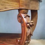 19th century Louis XV style console table in veneer wood