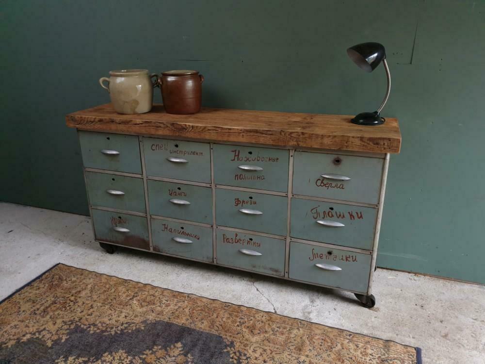 Industrial chest of drawers sidetable TV cabinet