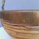 Rattan and brass basket 1970