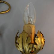 Set of Two Gilt Wall Lamps, Italy, 1960s