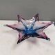 Murano Glass bowl with "leaf" shape in blue/purple/pink/transparent colors