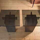Pair of Roche Bobois side tables by L. Morgaine