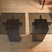Pair of Roche Bobois side tables by L. Morgaine