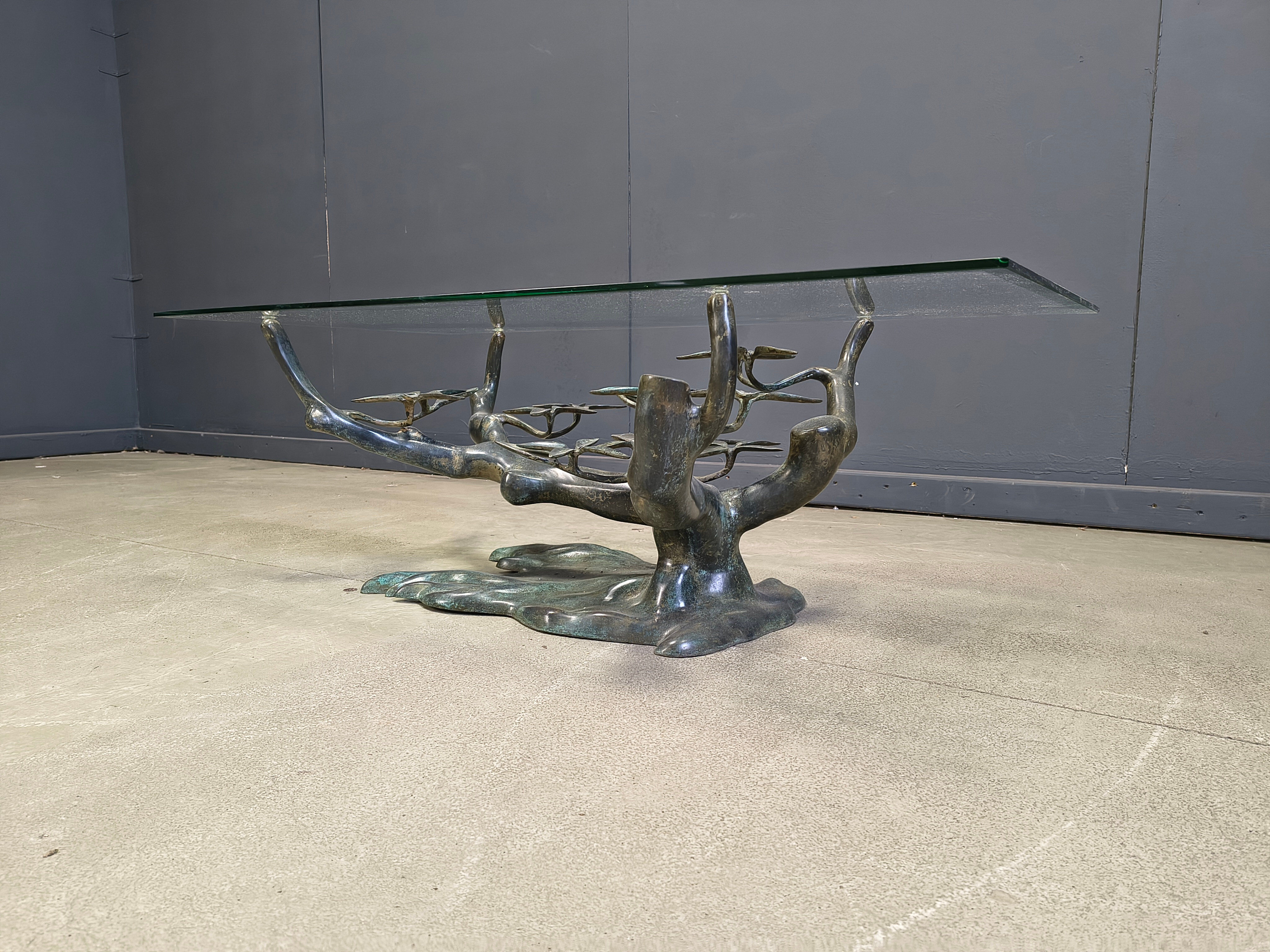 Vintage bonsai coffee table by Willy Daro, 1970s