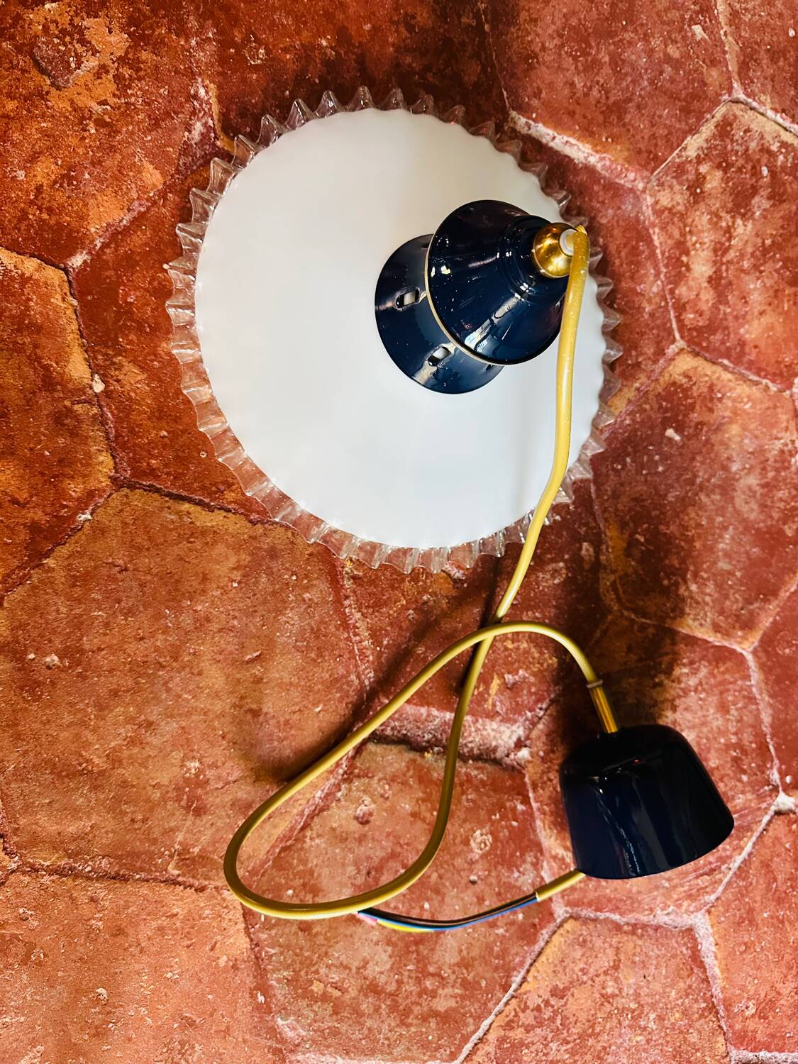 Vintage opaline chandelier