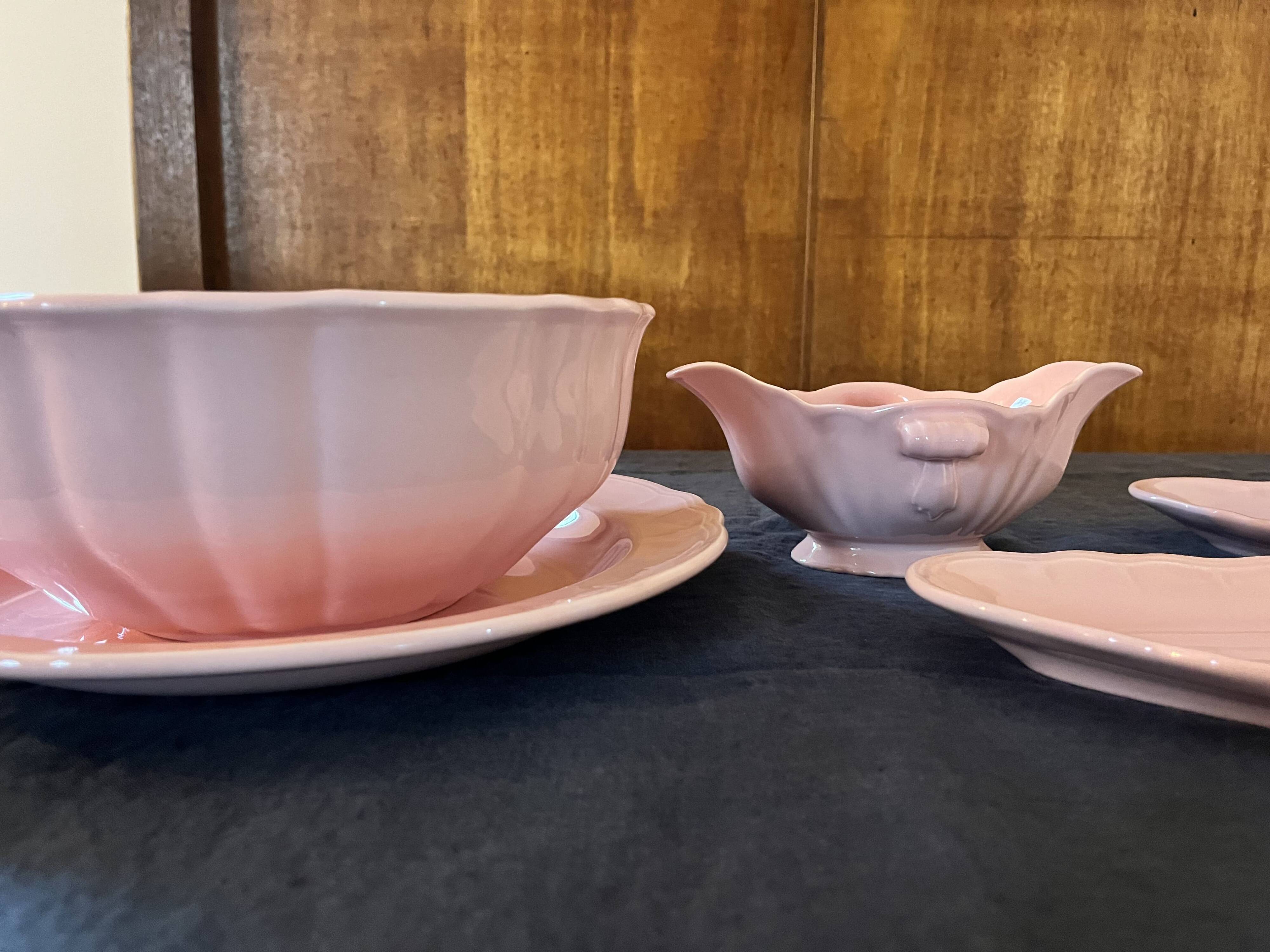Salins 38 Piece Pink Dinnerware Set