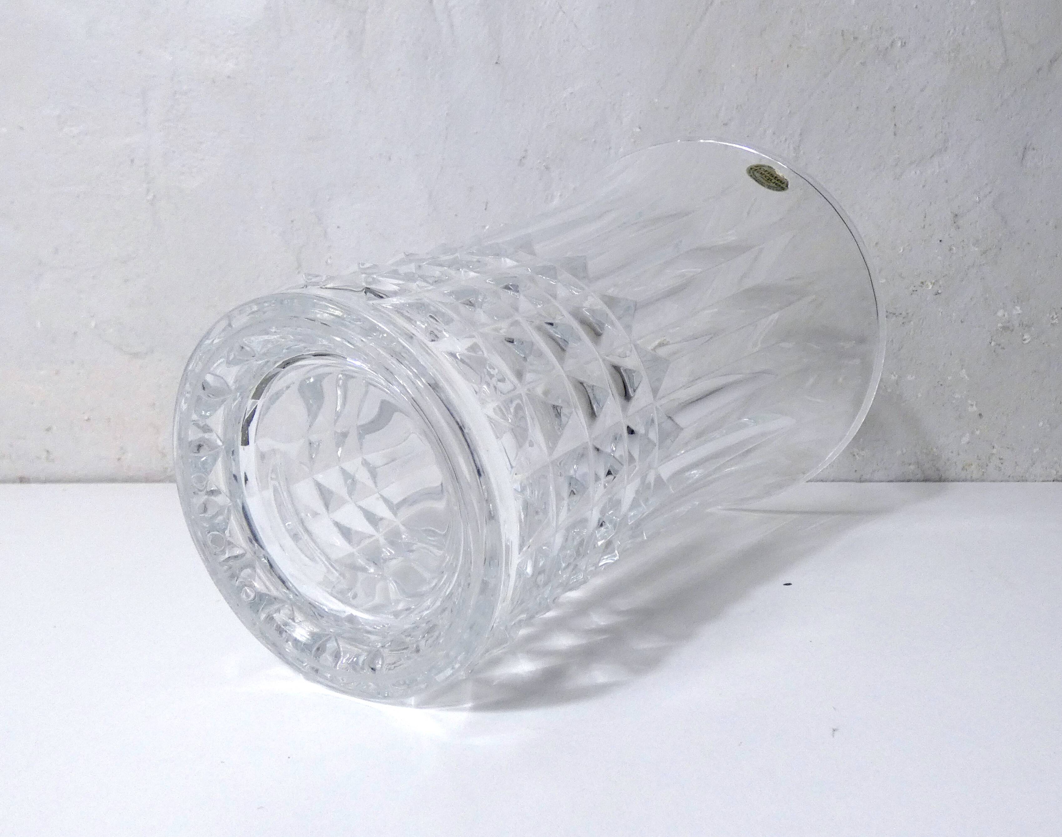 ancien vase en cristal 25 cm TBE