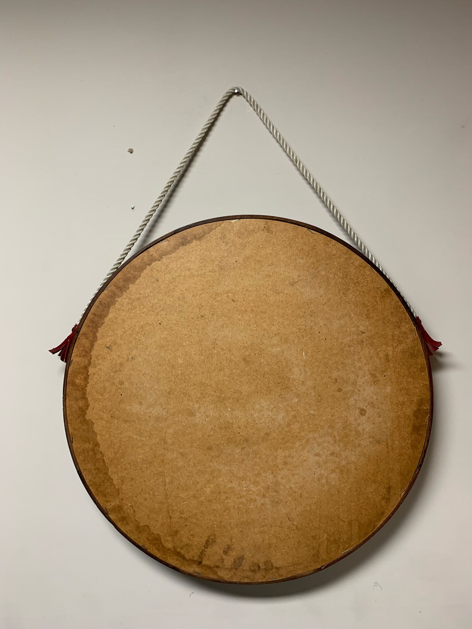 Teak vintage wall mirror, 60s mid century modern wood mirror made in italy