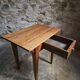 Compact French work table with bistro chair | Table circa 1900 | Chair circa 1950