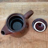 Ceramic Teapot, Flower Teapot, Brown Tea Pot, Alinea Fabrication Artisanale