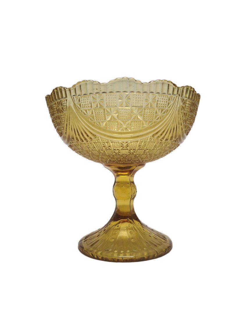 Fruit bowl on stand from Ząbkowice Glassworks, 1970s