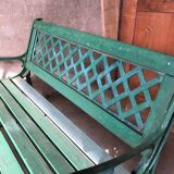 Old cast iron and wood garden bench