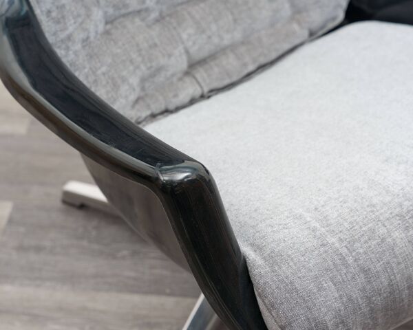 Fauteuil des années 70, fauteuil relax. Design : Alf Svenson et Yngvar Sand