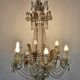 Antique crystal chandelier with floral details 1910